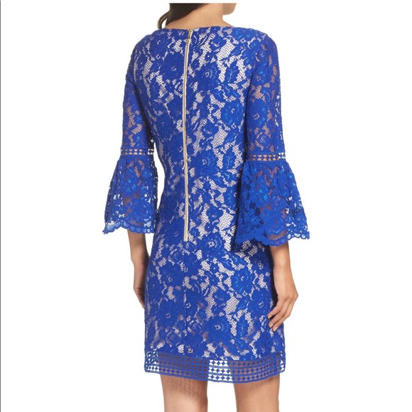 Like new Eliza J Bell Sleeve Shift Dress cobalt - Picture 2 of 8